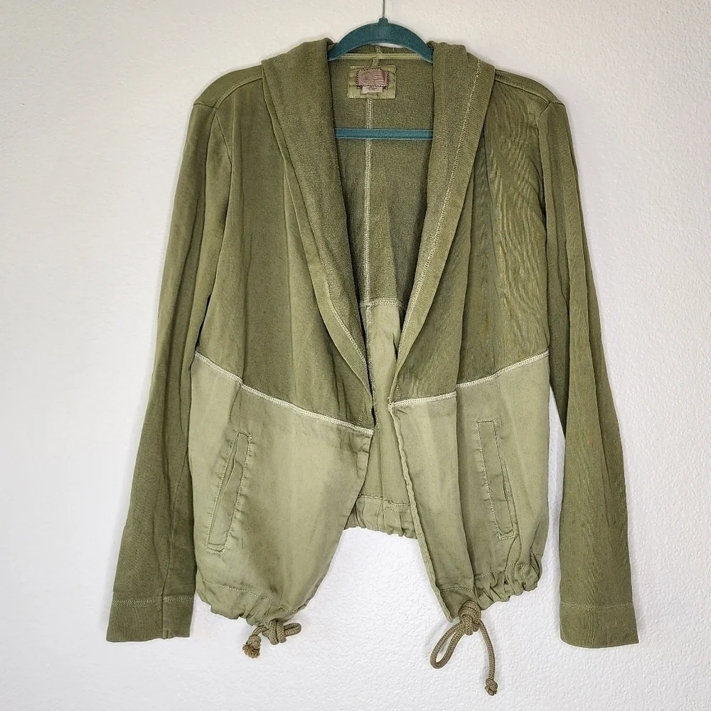 Anthropologie Postmark Green Terrycloth Jacket XS